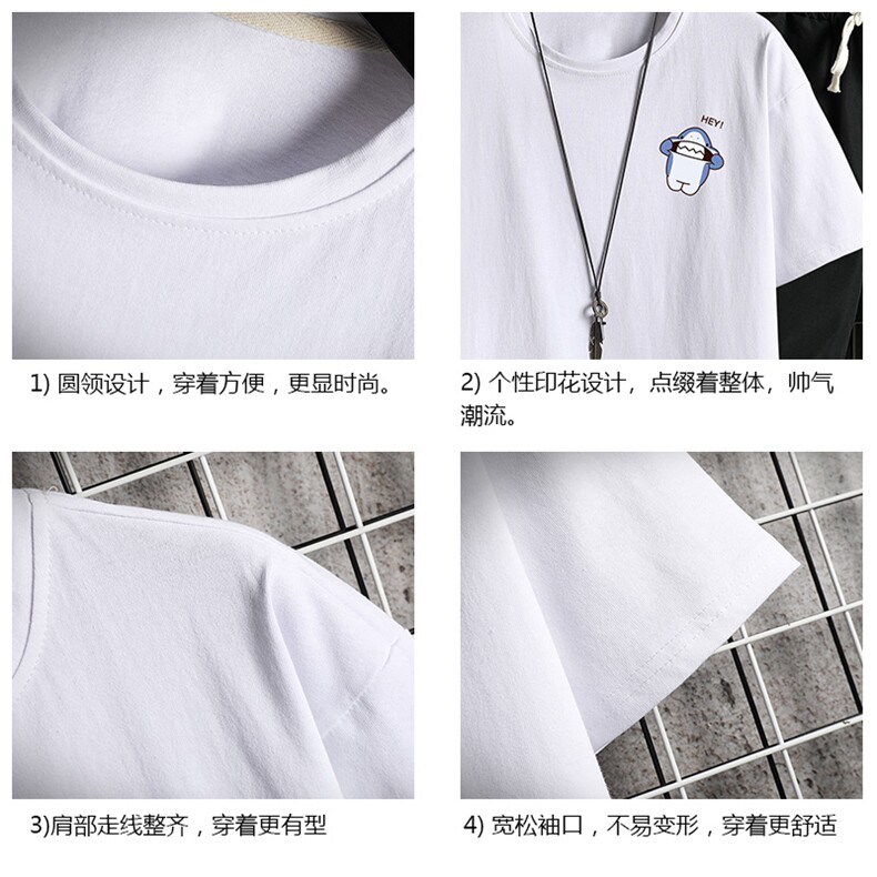 TD56167-P35短袖t恤套装男短裤两件套男装搭配一套帅气,男装T恤,电商A040A