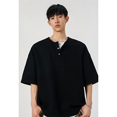 2025夏季新款港风无影墙大码华夫格短袖T恤M-5XHT25294-特P20，男装T恤，电商A022