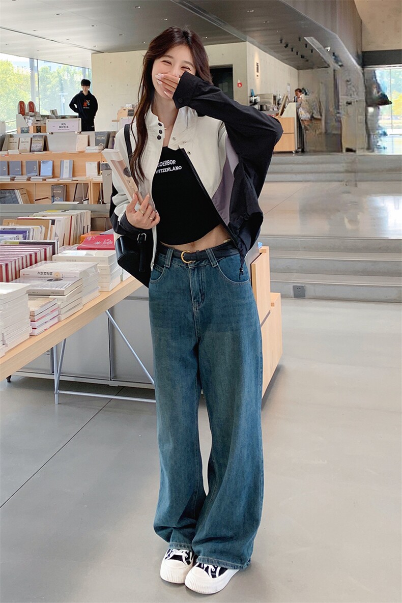 休闲运动风冲锋衣外套女春秋2025新款短款美式慵懒韩系工装夹克,女装短外套,2C187