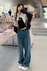 休闲运动风冲锋衣外套女春秋2025新款短款美式慵懒韩系工装夹克，女装短外套，2C187