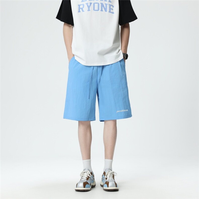 休闲速干短裤字母刺绣简约百搭款A061-MK22108-特P13，男装牛仔裤，电商A061