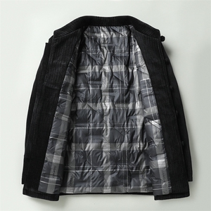唐装90%白鸭绒羽绒服复古盘扣灯芯绒风羽绒服外套CF988-P230图片