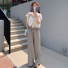 杏色＋条纹