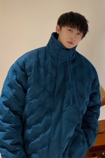 1定制面料棉衣男港风半高领棉服男外套男8707P125控168，男装棉衣，星座226-2