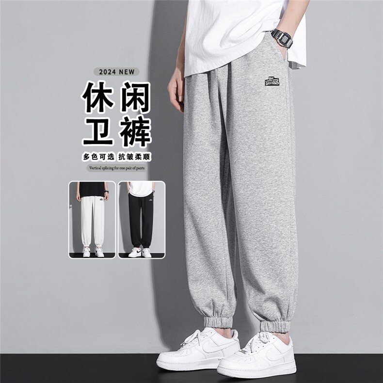 夏季薄款潮流时尚休闲裤运动裤男长裤百搭宽松WK508-1-特批-25图片
