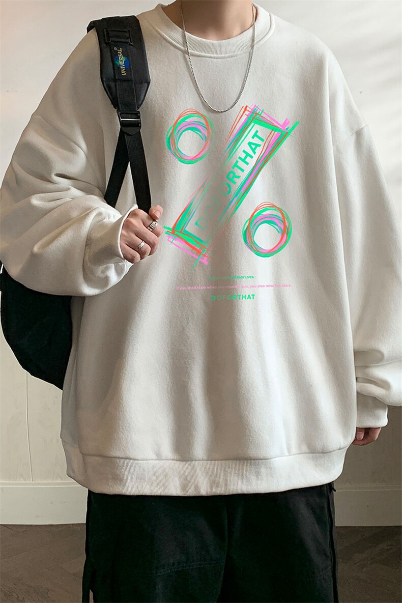 圆领卫衣男大码加厚加绒长袖t恤男S6171-P28加绒款-P33,男装卫衣,电商A040