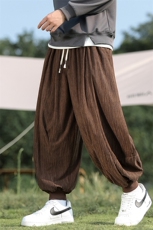 哈伦裤男秋冬季风灯芯绒休闲裤大码束脚阔腿灯笼裤-WK18-P55，男装休闲裤，星座219