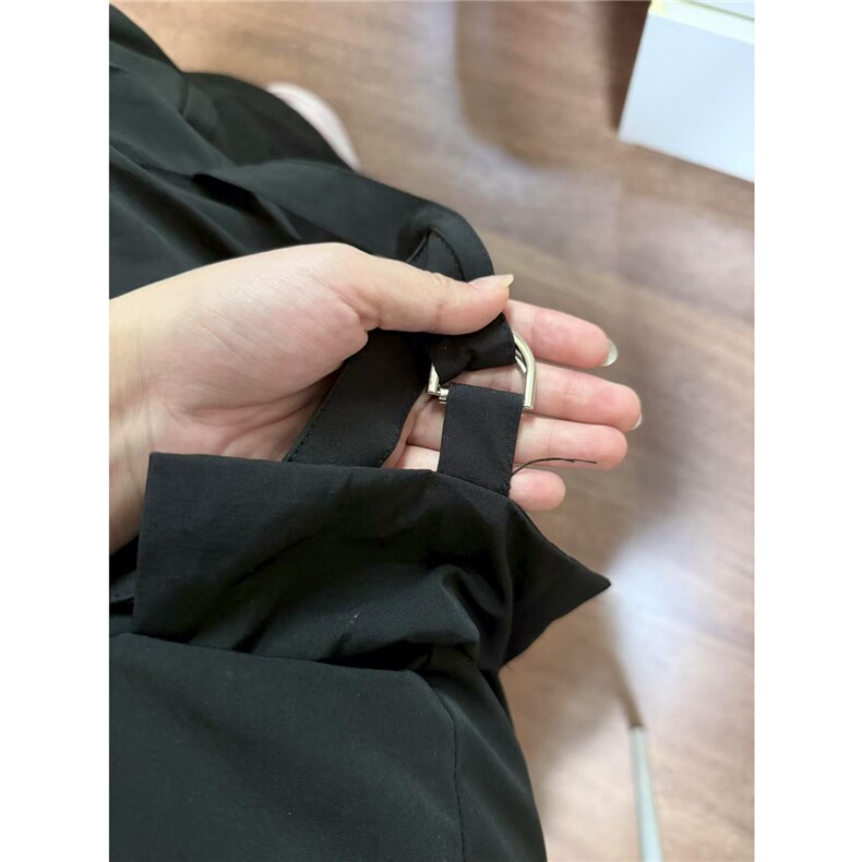美式复古波点腰带工装裤女2025年秋季新款宽松街头显瘦阔腿休闲裤,男装工装外套,星座506A