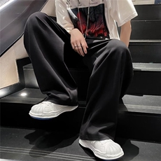 美式vibe休闲裤男秋季新款ins潮拖地抽绳卫裤宽松长裤K2154-P33，男装休闲裤，星座412-3