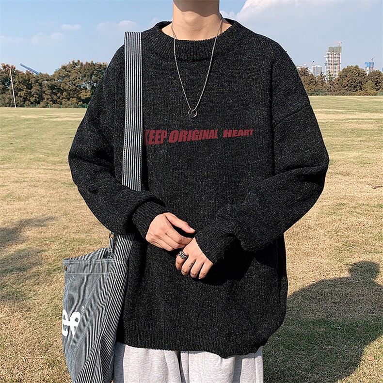 M19071-P45加绒款-P65加厚加绒毛衣男大码毛线衣男针织衫男线衫,男装针织衫/毛衣,电商A040