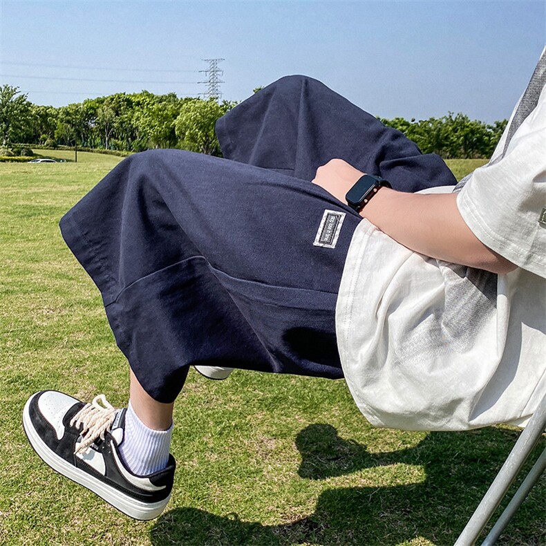 2023夏季七分裤宽松男夏天休闲裤子7分短裤DK1363-P45K68,男装休闲裤,星座810(原QT5070)
