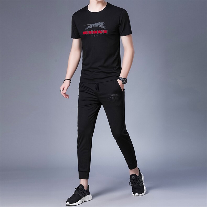 2023夏季新款短袖套装男百搭潮牌中青年男士运动休闲套装，男装休闲套装，电商B212（原钱塘6029）