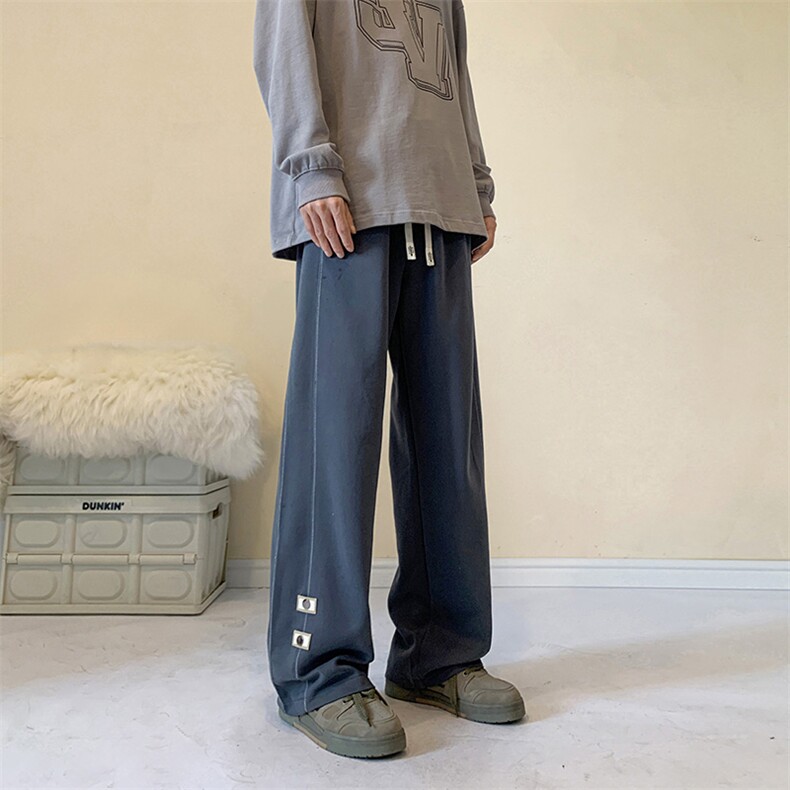 B266-Z209-P5023秋季新款宽松休闲复古垂感直筒休闲长裤,男装休闲裤,星座B257-1