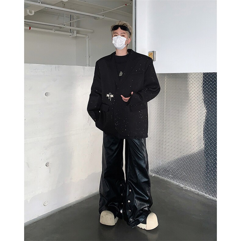 现货！新24新满天星设计感闪闪亮垫肩西装XZ48-P128,男装西服套装,电商B288