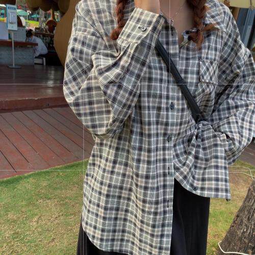 【现货】百搭格子衬衫，女装衬衫，郭郭家