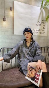 秋季新款重工烫钻衬衫,女装衬衫,無限度