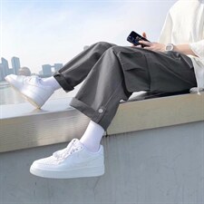 日系工装宽松阔腿裤男女ins潮流美式休闲百搭裤九分裤AK326-p30，男装休闲裤，星座1008