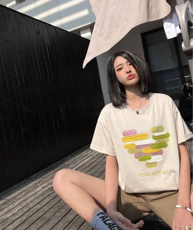 彩点钻短袖圆领T恤,女装T恤,艾涵o
