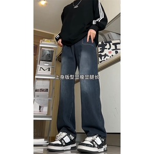 美式hiphop微渐变直筒工装牛仔裤 现货！XZ310A-4-NZ20图片