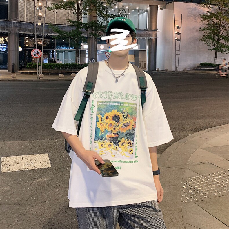 1港风休闲运动情侣大码M-5XL中性潮短袖T恤男DT7707P25控38,男装T恤,星座226-2