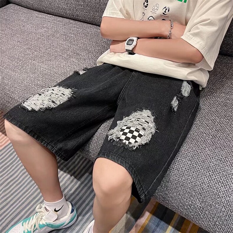 青春流行潮水洗直脚潮流牛仔裤气质夏季男拉链简约短裤DN202P36,男装牛仔裤,星座1116-2