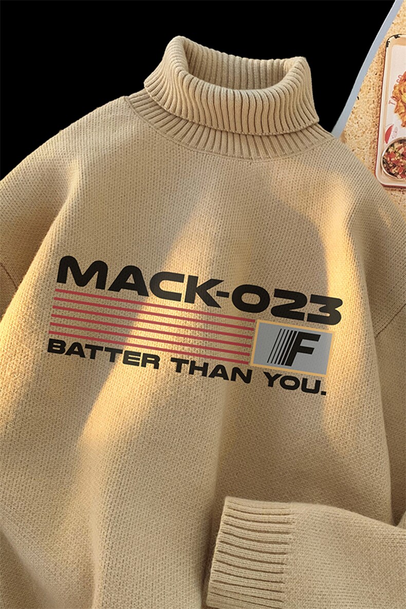 毛毯时尚高领字母印花宽松百搭毛衣针织衫A247-M8961P65控88,男装针织衫/毛衣,电商A247