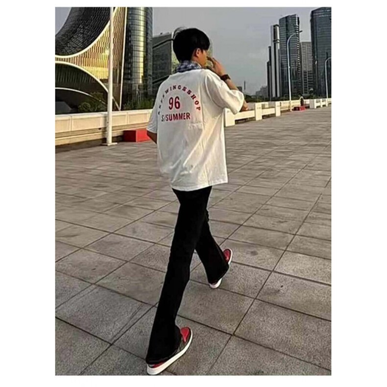 网络图现货美式vibe裤高街直筒高腰显瘦弯刀微喇牛仔裤J8068-P32,男装牛仔裤,星座715-7