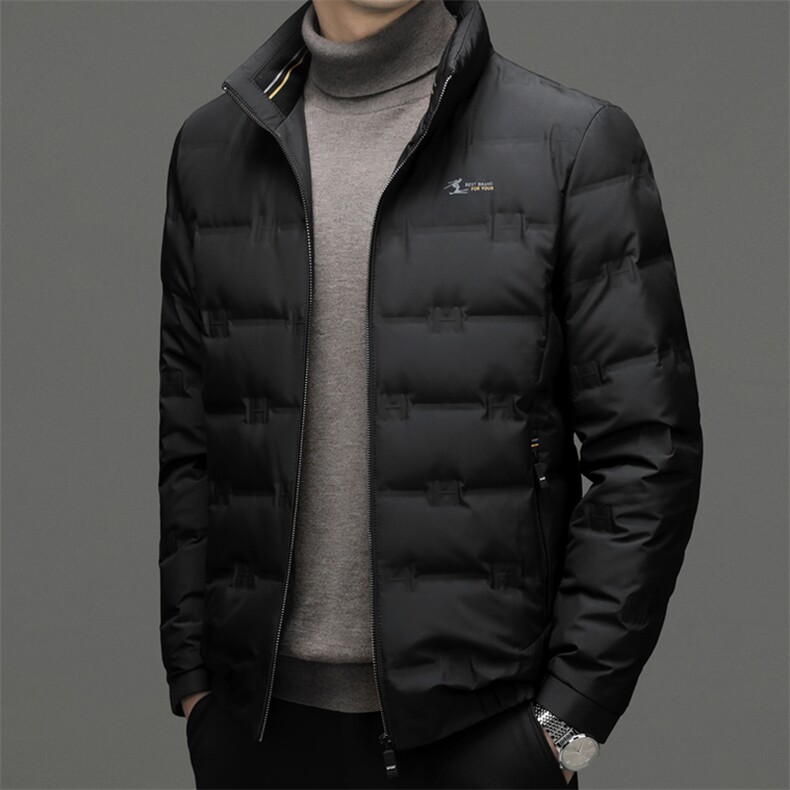 中年立领御寒羽绒服男2023冬季新款爸爸装男士加厚保暖休闲外套,男装羽绒服,电商B212（原钱塘6029）