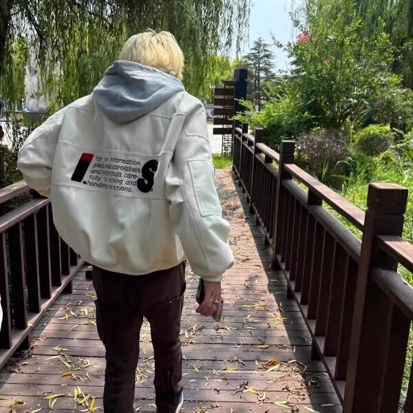 网图美式高街vibe风飞行夹克男字母刺绣棒球服春秋外套男M322-P68图片