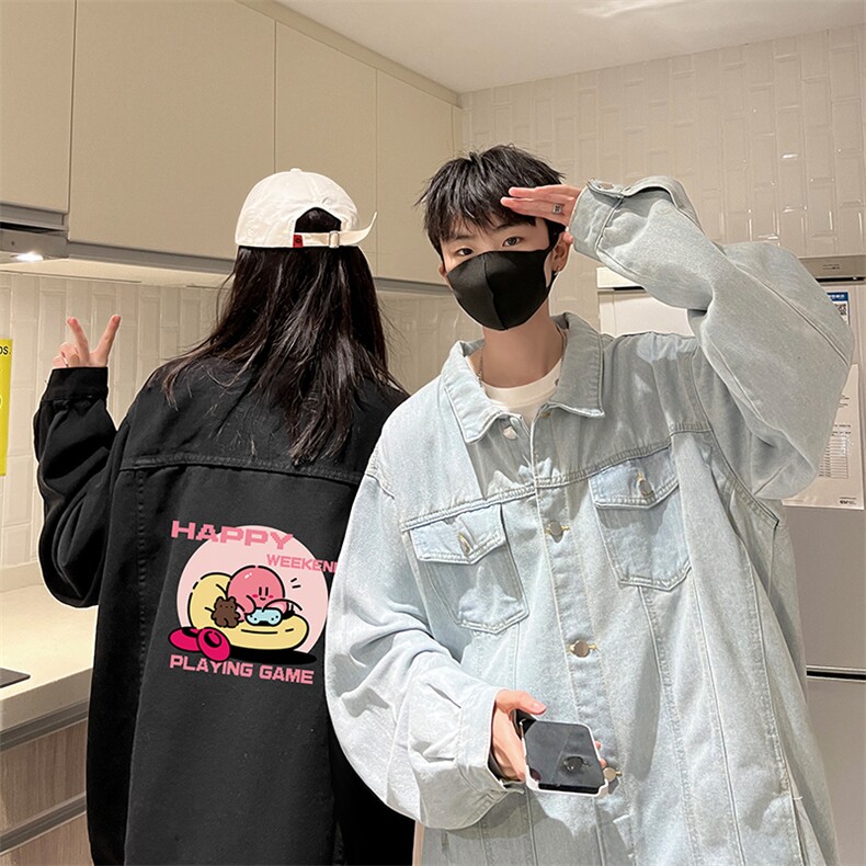 牛仔夹克男大码牛仔外套男茄克NJ77313-P60加绒款-P75,男装夹克,电商A040