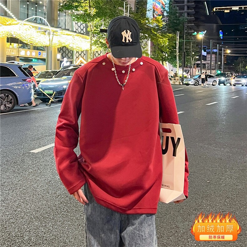 卫衣秋冬款痞帅青少年宽松休闲套头卫衣A061-EW50084-特批55,男装卫衣,电商A061