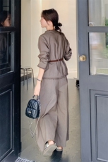 现货：新款秋季时尚洋气流苏上衣阔腿裤套装2C135-6808P165K238，女装套装/套裙，2C135