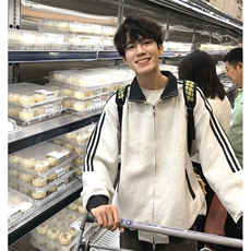 抖音得物高品质26春装美式高街重磅结构拼接织带立领卫衣外套CM42，女装短外套，电商A486