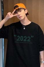 ！2022夏季新款男士纯宽松短袖T恤百搭潮流体恤T2256P25，男装T恤，电商B220
