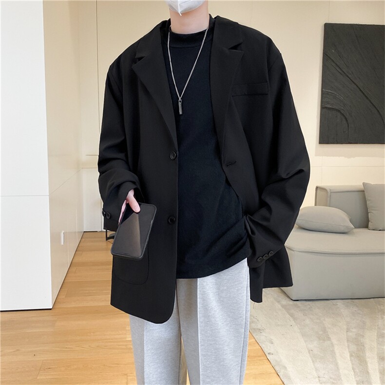ins休闲西服男韩版潮流痞帅气小西装上衣港风潮牌单西外套dk，男装西服，星座505-2（原电商A260-1)