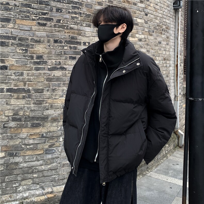 白色棉衣外套男秋冬加厚保暖假两件棉服痞帅美式高级感p98,男装棉衣,电商C307