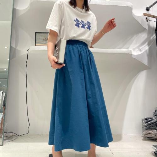 【现货】夏季新款碎花净色半裙百褶裙,女装半身裙,素名