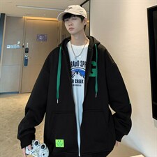 宽松潮港风卫衣春秋情侣外套连帽开衫加厚印字母卫衣A2018-A18P75，男装卫衣，星座1109-2