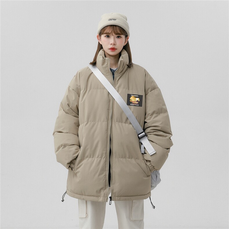中性风23冬季时尚百搭宽松字母印花潮流棉服外套MY2084P85控118,男装棉衣,A247A