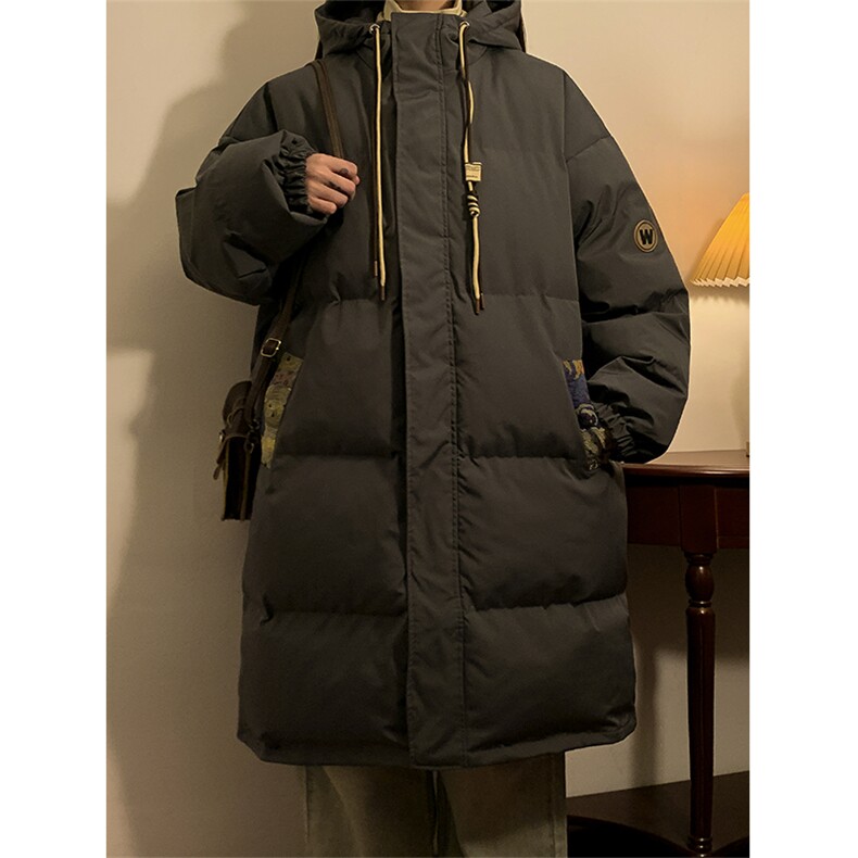 冬季新款韩版中长宽宽松大码加厚棉衣外套XZ102B-1-M6652P145,男装棉衣,星座102B-1