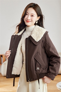 现货！2025年冬季新款娃娃领棉衣女短款时尚保暖棉服加绒加厚外套图片