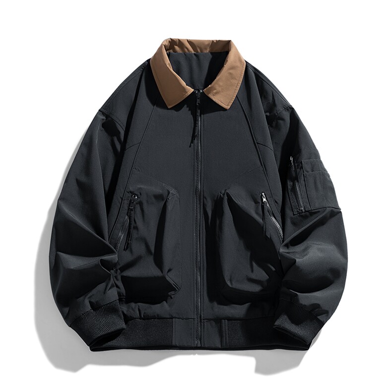 白底夹克男款解构弯刀短款外套廓形翻领棒球服JK02557-P70,男装夹克,星座308B-2