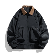 白底夹克男款解构弯刀短款外套廓形翻领棒球服JK02557-P70，男装夹克，星座308B-2
