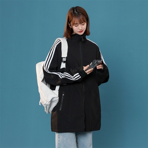 JK2005/P45春装中性风开衫宽松立领夹克女男棒球服大码外套控68图片
