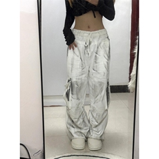 【有货】白色多口袋工装裤男女款美式设计感脏脏裤子A276CC-特P58，男装工装外套，星座1007（原301D）