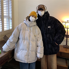 情侣装冬装新款连帽加厚棉衣外套潮大码学生棉袄外套D230-P138，男装棉衣，电商A335-1（原A458）