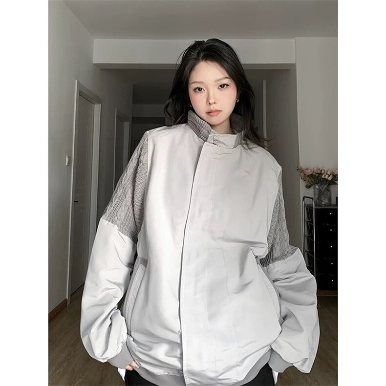 抖音品质新款中性外套毛线拼接1408-WT37-P70（网图）,女装短外套,四季星座1408（原星座1613）
