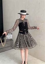 春装新款韩版假两件连衣裙，女装连衣裙，蕃米莉