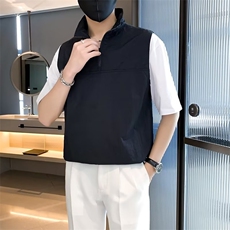 拉链立领拼接袖撞色polo衫男夏季薄款高级痞帅感翻领t恤短袖T560，男装T恤，星座1116A-2（原606A-1）