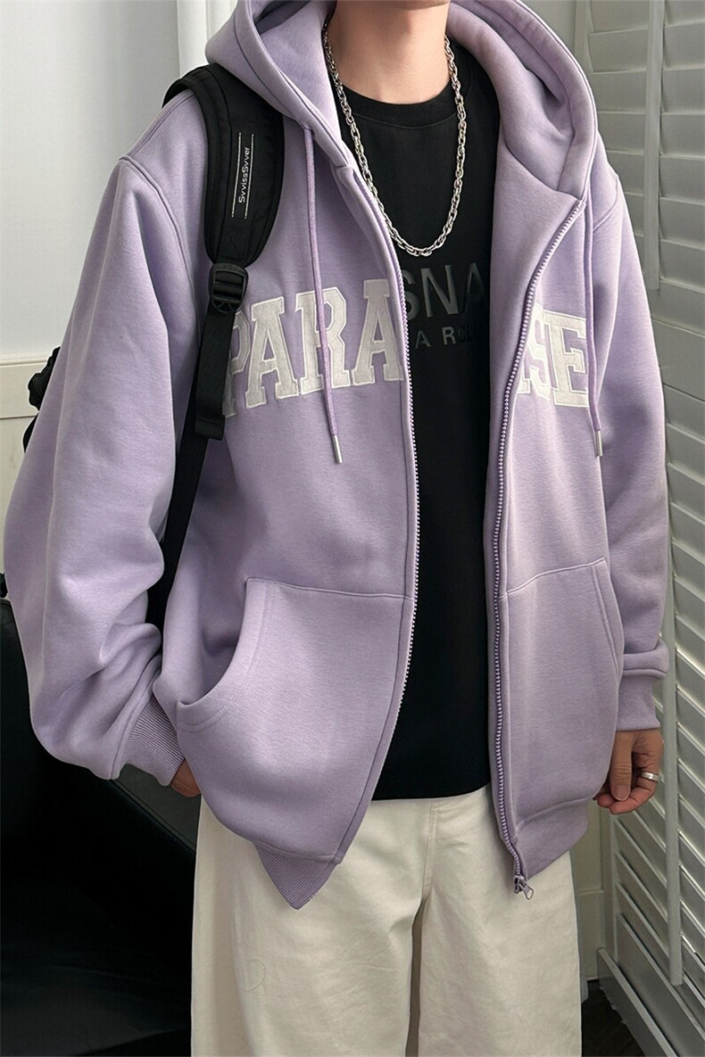 现货重磅宽松休闲绣花连帽卫衣外套男潮牌上衣A351-AW2499-P105,男装夹克,电商A351